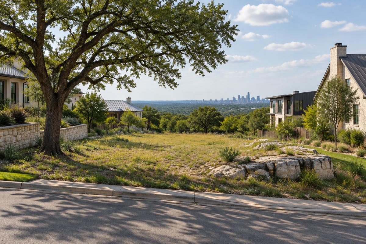 Rendering — the lot before construction, Austin, TX