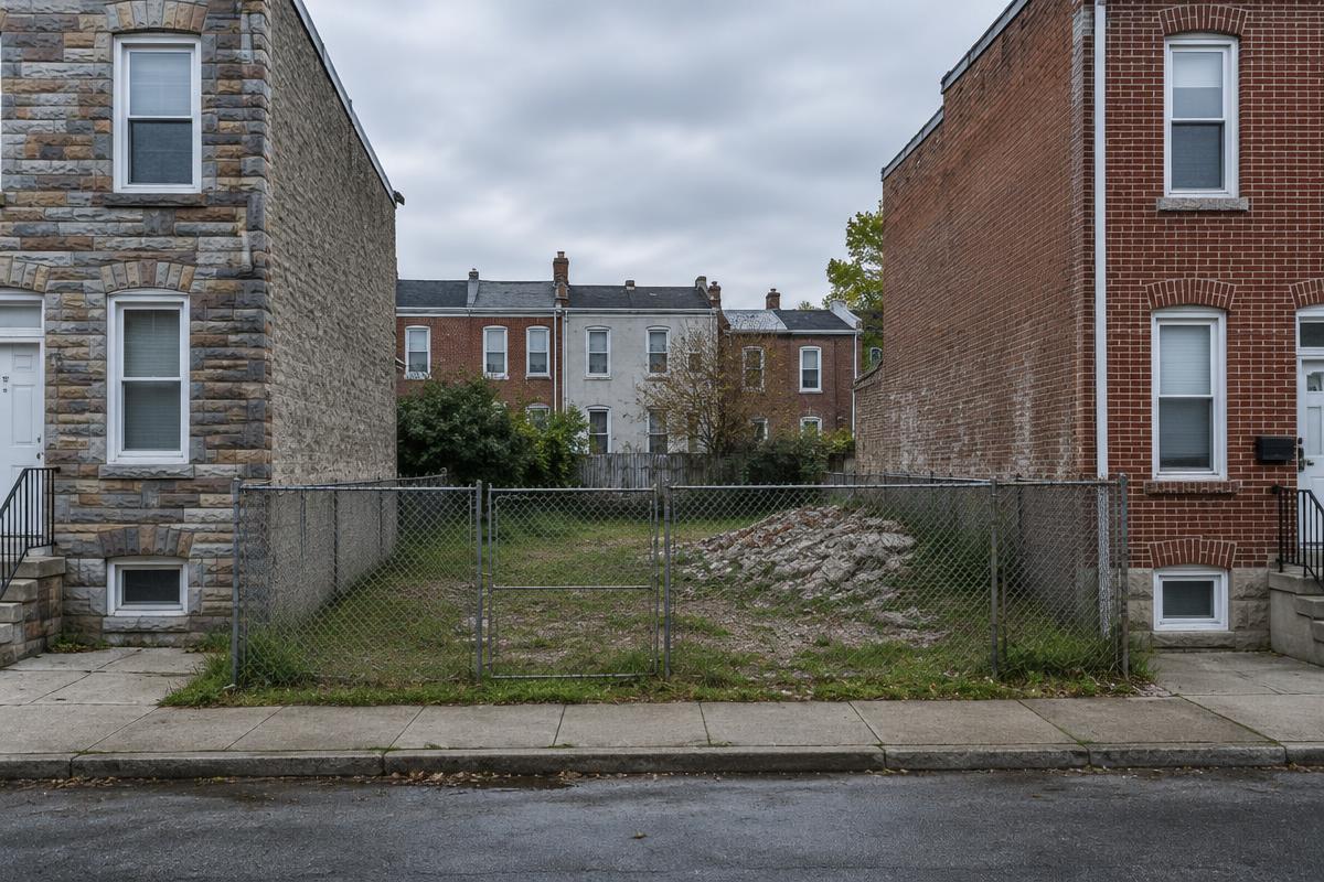 Rendering — the lot before construction, Baltimore, MD