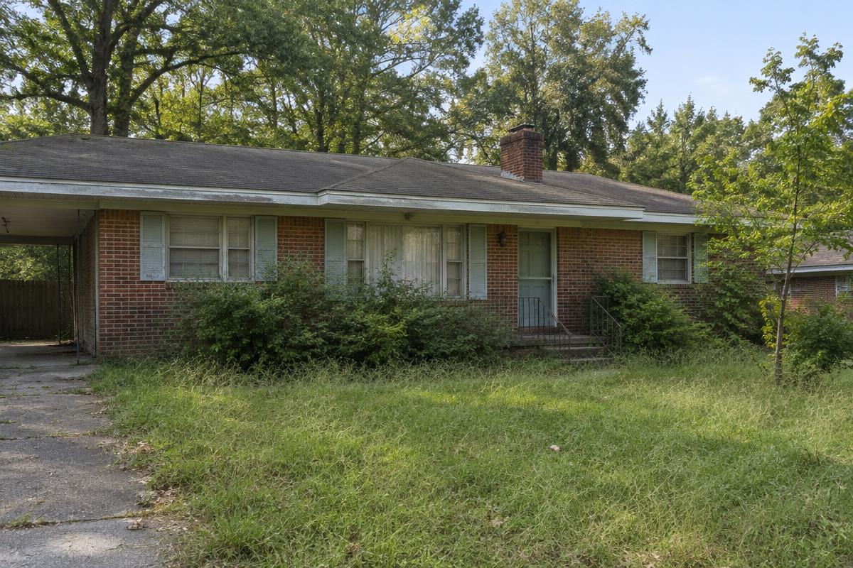 Rendering — the property before renovation, Birmingham, AL