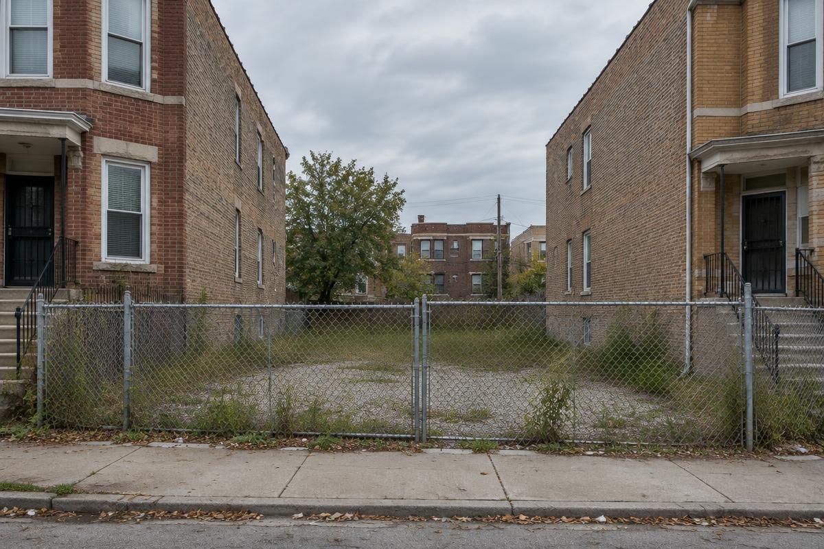 Rendering — the lot before construction, Chicago, IL