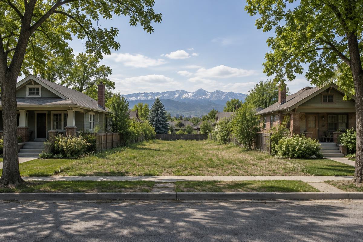Rendering — the lot before construction, Denver, CO