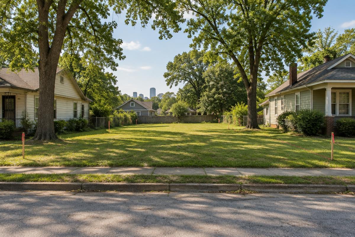 Rendering — the lot before construction, Little Rock, AR