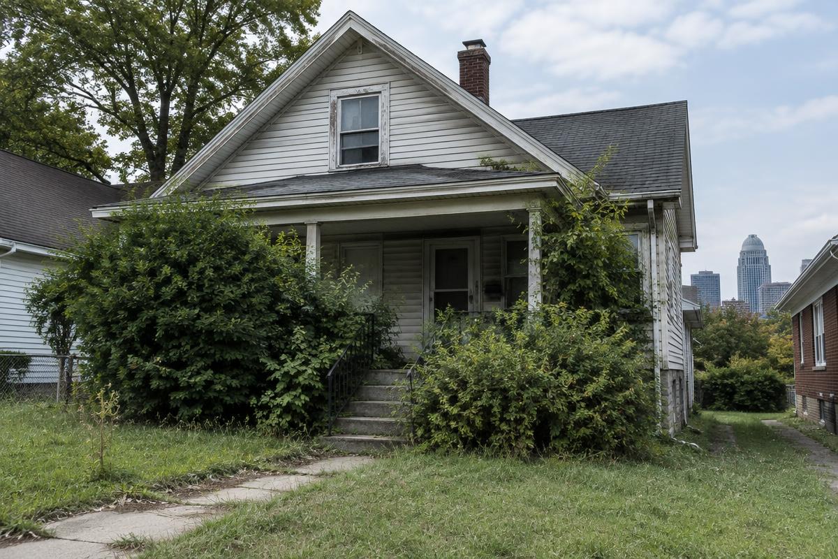 Rendering — the property before renovation, Louisville, KY