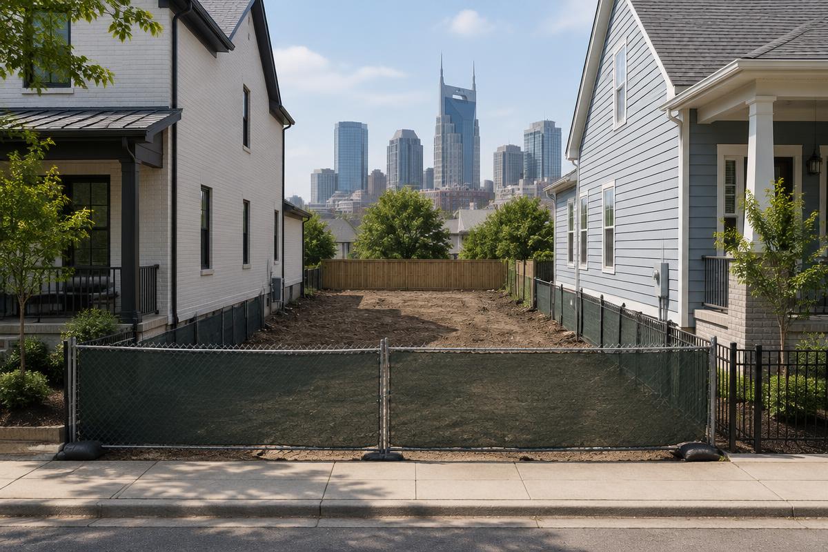 Rendering — the lot before construction, Nashville, TN