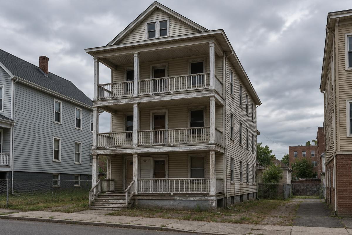 Rendering — the property before renovation, Newark, NJ