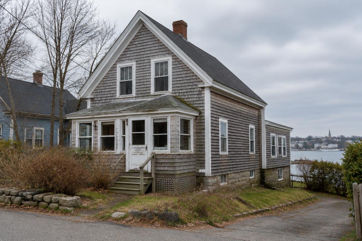 Rendering — the property before renovation, Portland, ME