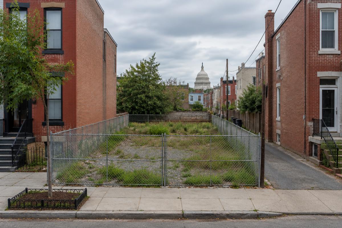 Rendering — the lot before construction, Washington, DC