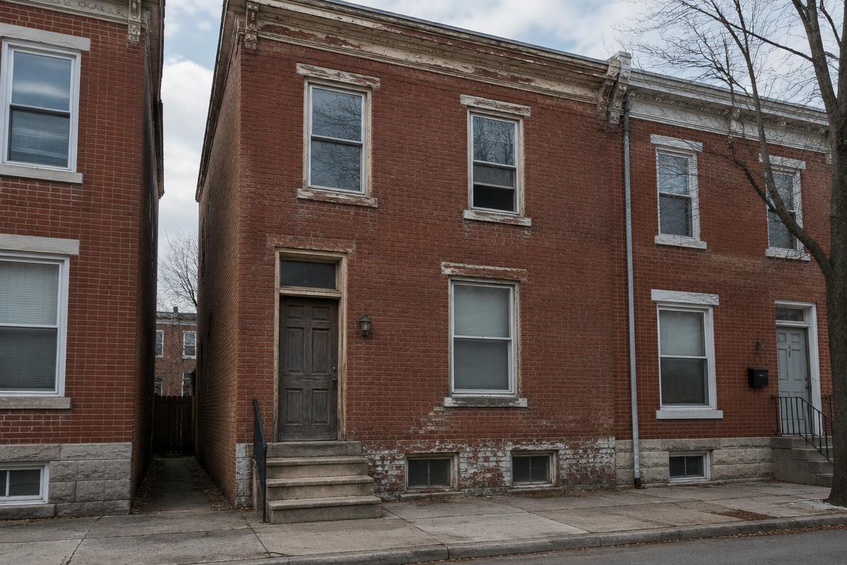 Rendering — the property before renovation, Wilmington, DE